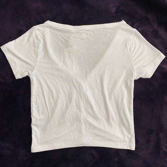 NWT pacsun paccares cinched snap top - white - size XS - Picture 2 of 3